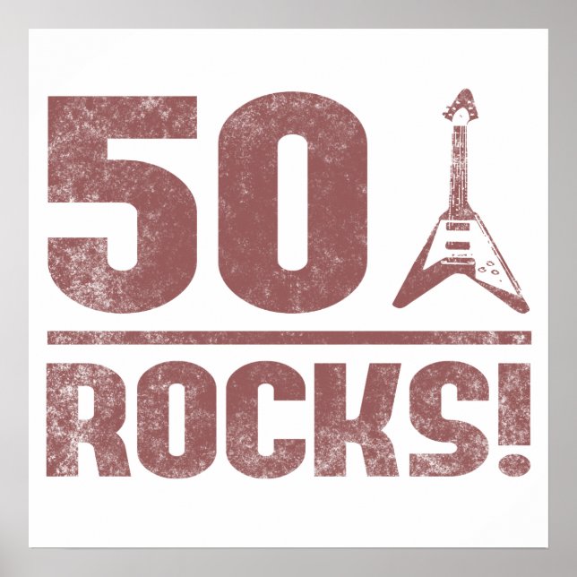50th Birthday Rocks Poster (Front)