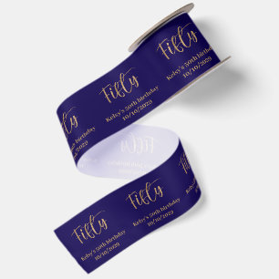 50th Birthday Satin Ribbon