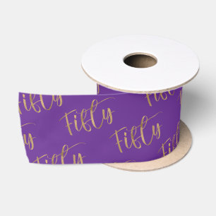 50th Birthday Satin Ribbon
