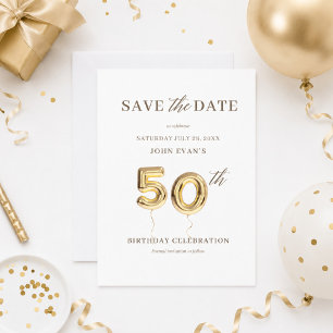 50th Birthday Save the Date Card