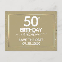 50th Birthday Save the Date Invitation