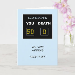 50th Birthday Scoreboard Card