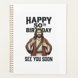 50th Birthday See You Soon Religious Humour Design Planner