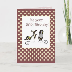 50th Birthday Shoes Card