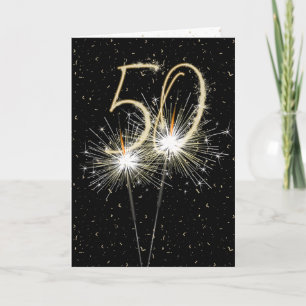 50th Birthday Sparkler Card