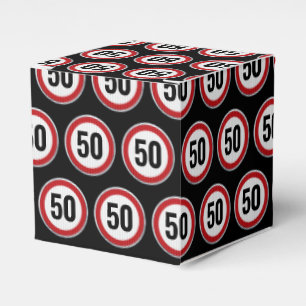 50th Birthday Speed Limit Sign - ANY AGE Favour Box
