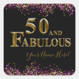 50th Birthday  Square Sticker