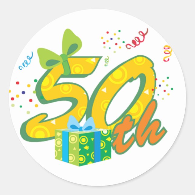 50th Birthday Stickers (Front)