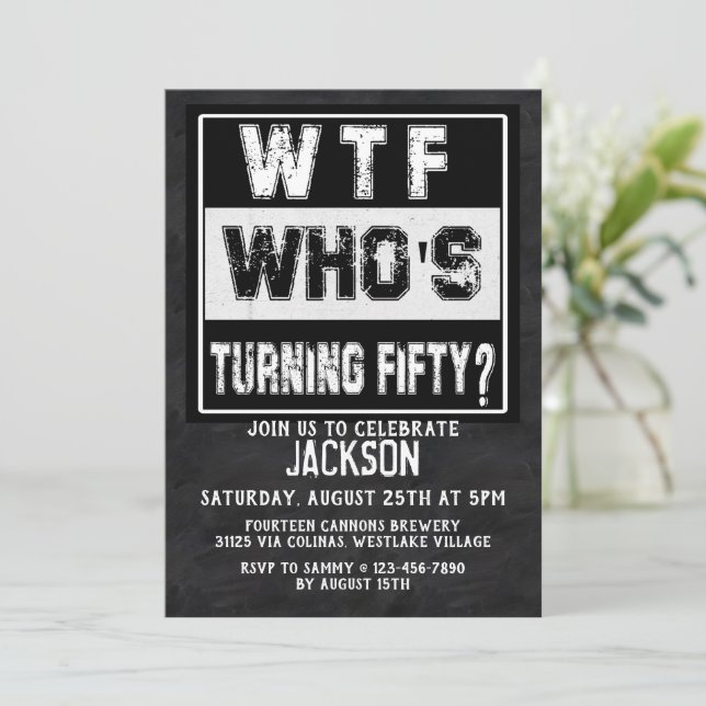 50th Birthday, STRAIGHT OUTTA HIS FIFTIES (Standing Front)