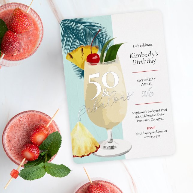 50th Birthday Summer Green Cocktail Party   (Creator Uploaded)