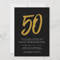 50th birthday suprise party black gold