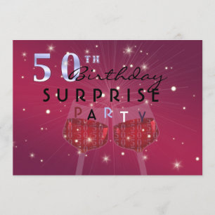 50th birthday surprise party invitation