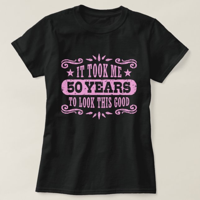 50th Birthday T-Shirt (Design Front)