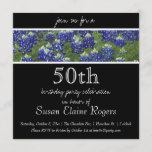 50th Birthday Texas Bluebonnets Floral Invitation<br><div class="desc">Beautiful Texas bluebonnets wild flowers invitation. Celebrate an anniversary with this unique and custom invite. Whether it is 30th,  40th or 50th birthday bash (or more!) this invitation is easy to customise with your personal information and event details.</div>