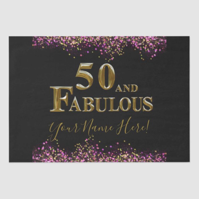 50th Birthday  Tissue Paper (Front)