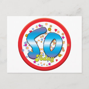 50th Birthday Today Postcard