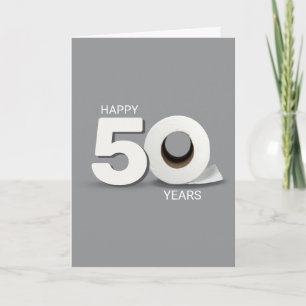 50th Birthday Toilet Paper Roll Card