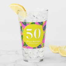 50th birthday tropical yellow colorful 