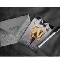 50th Birthday Tuxedo  Invitation
