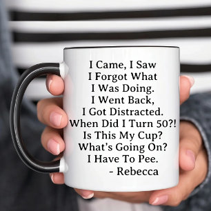 50th Birthday Two-Tone Coffee Mug