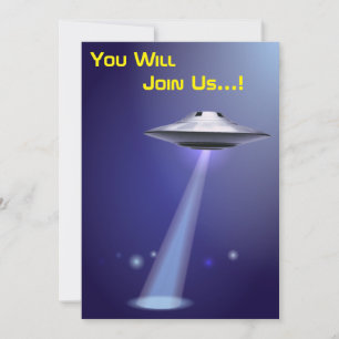 50th Birthday 👽 UFO Alien Abduction Party Invitation
