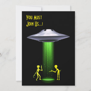 50th Birthday 👽 UFO Alien Abduction Party Invitation