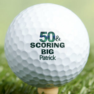 50th Birthday Uncle Gift Scoring Big Unique Golf Balls