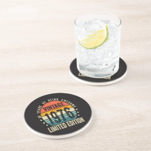 50th Birthday Vintage 1976 Limited Edition Coaster