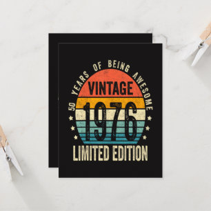 50th Birthday Vintage 1976 Limited Edition Invitation