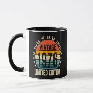 50th Birthday Vintage 1976 Limited Edition Mug