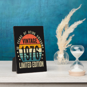 50th Birthday Vintage 1976 Limited Edition Plaque