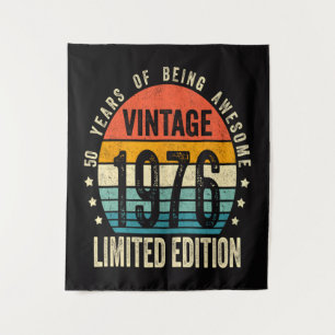 50th Birthday Vintage 1976 Limited Edition  Tapestry
