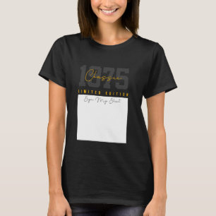 50th Birthday Vintage 50 Year Old Est 1975 Sign My T-Shirt