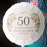 50th Birthday Vintage Floral Balloon<br><div class="desc">Throwback to a time of elegance and charm for the perfect 50th birthday celebration! Our Vintage Floral balloons from Zazzle sets the scene,  making it the ideal addition to your party atmosphere,  or a gorgeous one-of-a-kind gift for your loved one.</div>