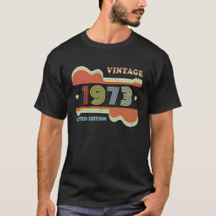 50th Birthday Vintage Guitar  Retro 1973 Decoratio T-Shirt