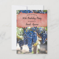 50th Birthday Watercolor Wine Stain Winery