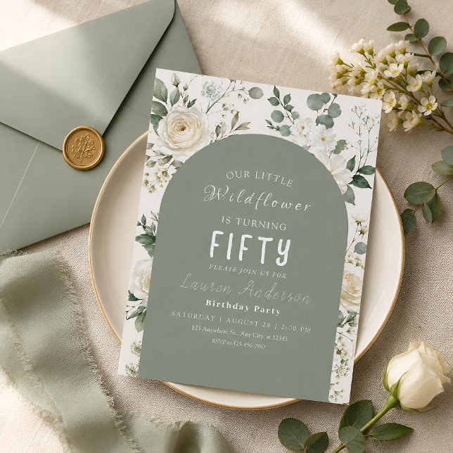 50th Birthday Wildflower Invitation (Creator Uploaded)