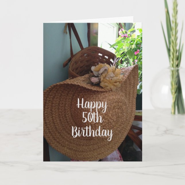 **50th BIRTHDAY** WISHES TO A BEAUTIFUL WOAMN Card (Front)