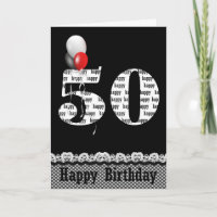 50th Birthday with Gingham Border