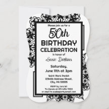 50th Black and White Birthday Party