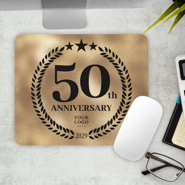 50th Business Anniversary Gold Mouse Mat (50th Business Anniversary Gold Mouse Pad
)