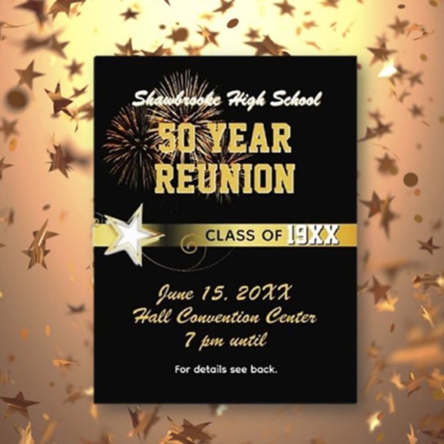  50th Class Reunion Invite Postcard (Creator Uploaded)