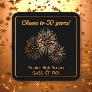 50th Class Reunion (orange) Coasters