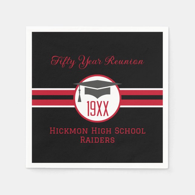 50th Class Reunion party napkins (Front)