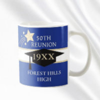 50TH class reunion School colours coffee mug