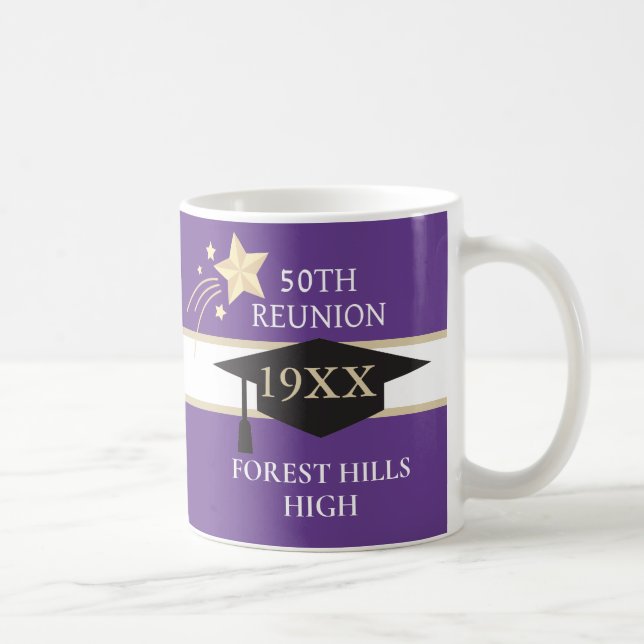 50TH class reunion School colours coffee mug (Right)
