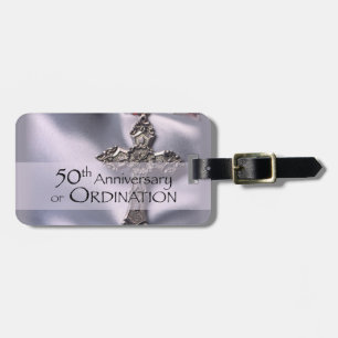 50th Custom Name Ordination Anniversary Chalice Luggage Tag