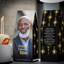 50th Fabulous Birthday Thank You Party Favours