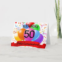 50th Feliz Cumpleanos Spanish Birthday