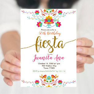 50th Fiesta Surprise Birthday Party Invitation